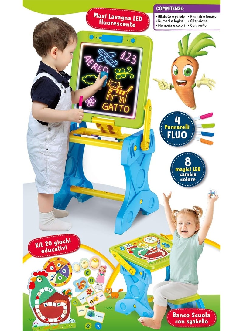 Children's educational table and 2-in-1 drawing easel with chair - Image 4